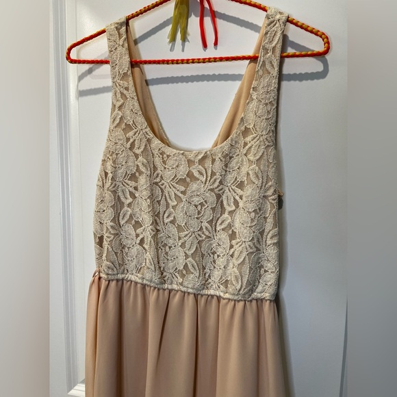 Forever 21 Womens Sleeveless Pastel Pink Floral Dress Size Medium - Picture 5 of 8